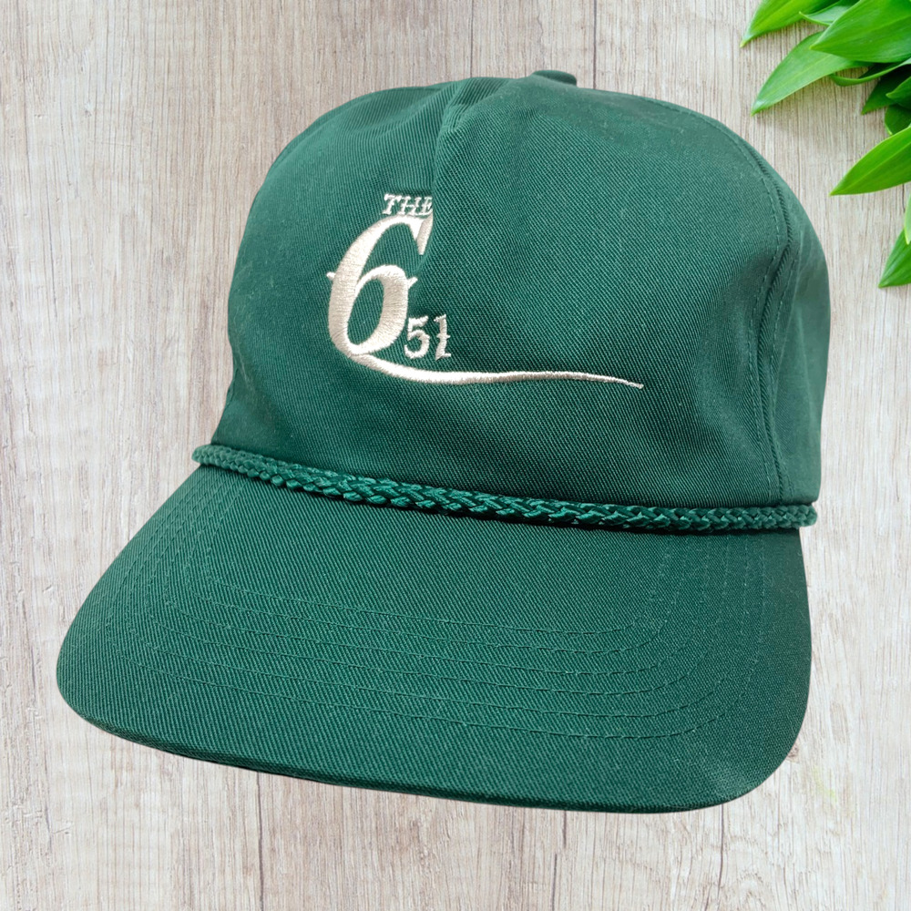 Vintage The 651 Green Rope Trucker Hat Strapback 6 Panel Cap San Sun
